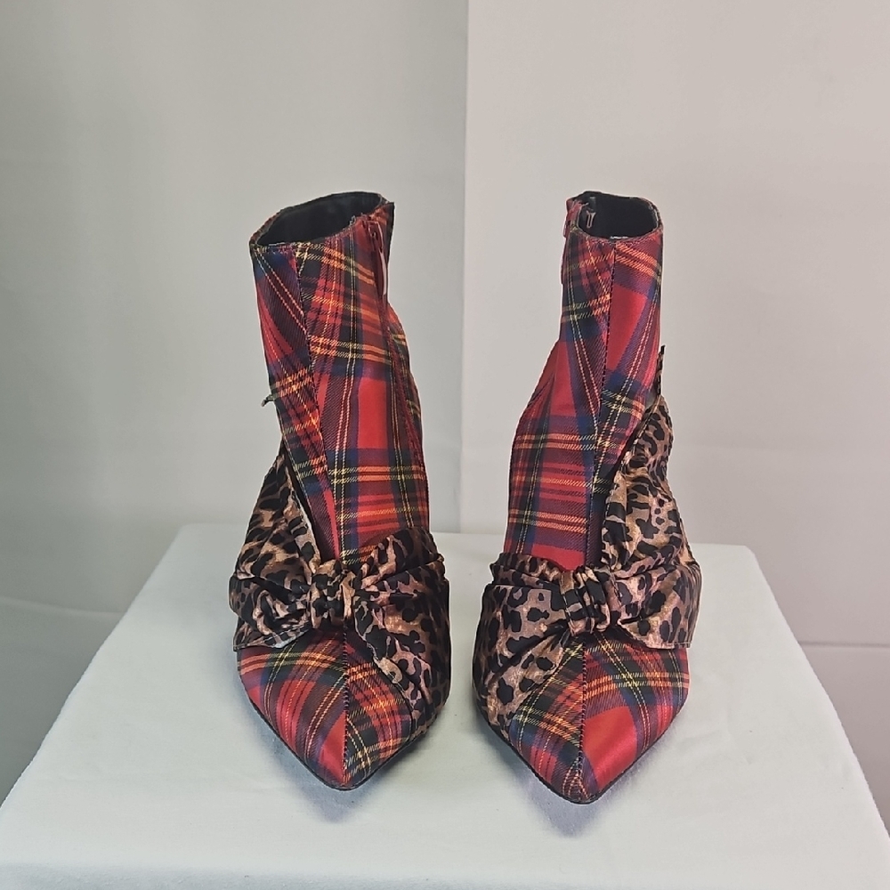 Plaid and Leopard Print Women's Shoes